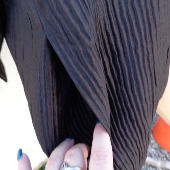 Fab Brown Textured Eileen Fisher Woman Silk Blend Open Jacket 2xl - Picture 13 of 16